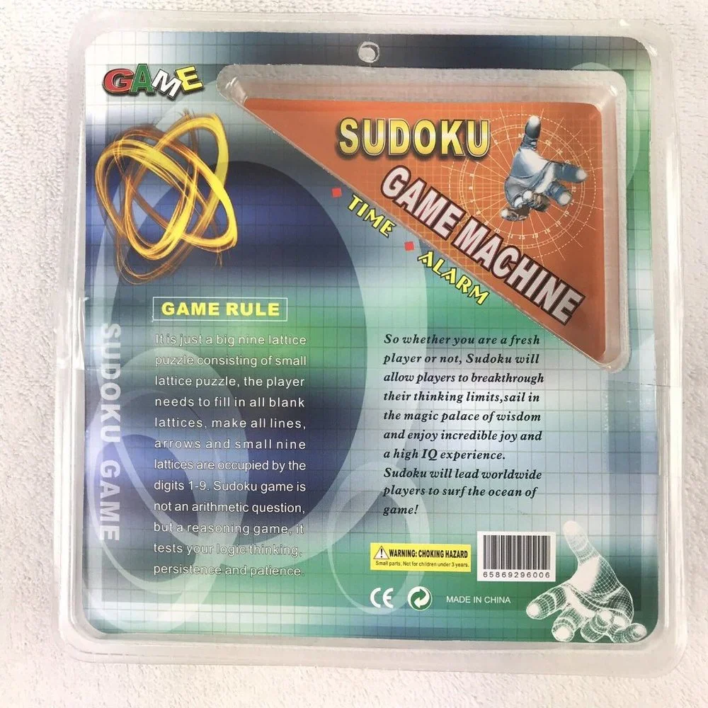 Sudoku Pocket Video Game Handheld Electronic Grid Boxes Digital Puzzle Tested